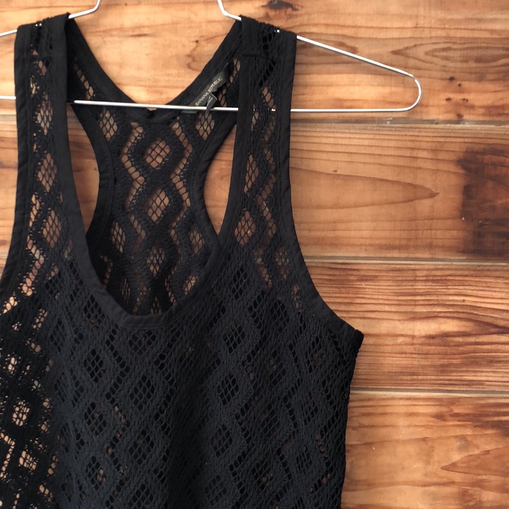 Banana Republic Black Lace Tank Top M